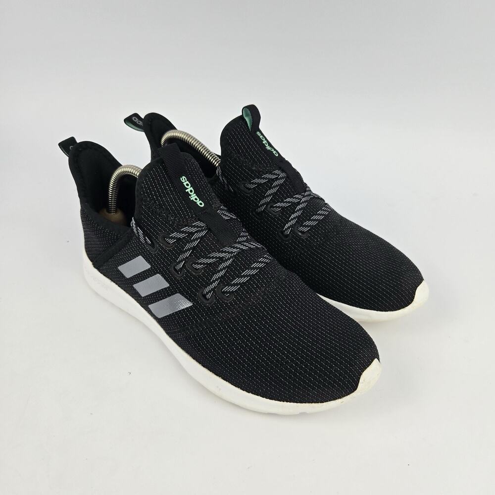 Adidas Shoes Womens 9.5 Cloudfoam Pure Athletic Low Sneakers Black Mesh